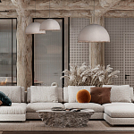 Подвесной светильник в форме купола белого цвета с ажурной бахромой Tactile Line варинант исполнения - 12 | Loft Concept в Барнауле