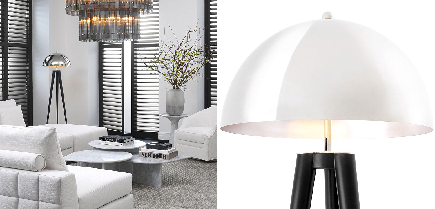 Торшер Eichholtz Floor Lamp Coyote Nickel Торшер Eichholtz Floor Lamp Coyote Nickel - Loft-Concept в Барнауле