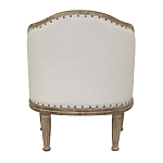 Кресло низкое с мягкой обивкой из льна на 4-х деревянных ножках Emile Armchair beige варинант исполнения - 2 | Loft Concept в Барнауле