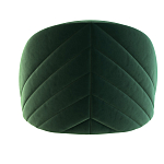 Барный стул со спинкой и металлической подставкой на 4-х деревянных ножках Зеленый Велюр Vendramin Chair варинант исполнения - 3 | Loft Concept в Барнауле