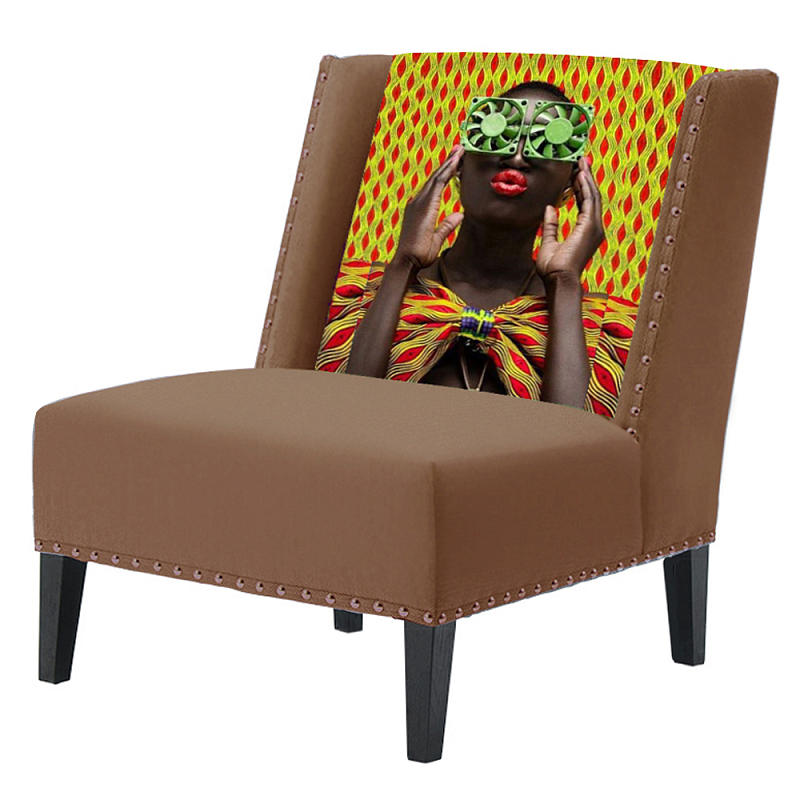 FUN Armchair Disco Beige Дизайнерское кресло с цветным принтом Бежевый FUN Armchair Disco Beige Дизайнерское кресло с цветным принтом Бежевый в Барнауле | Loft Concept