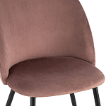 Мягкий стул в велюре пыльно-розового цвета Miruna Chair варинант исполнения - 6 | Loft Concept в Барнауле