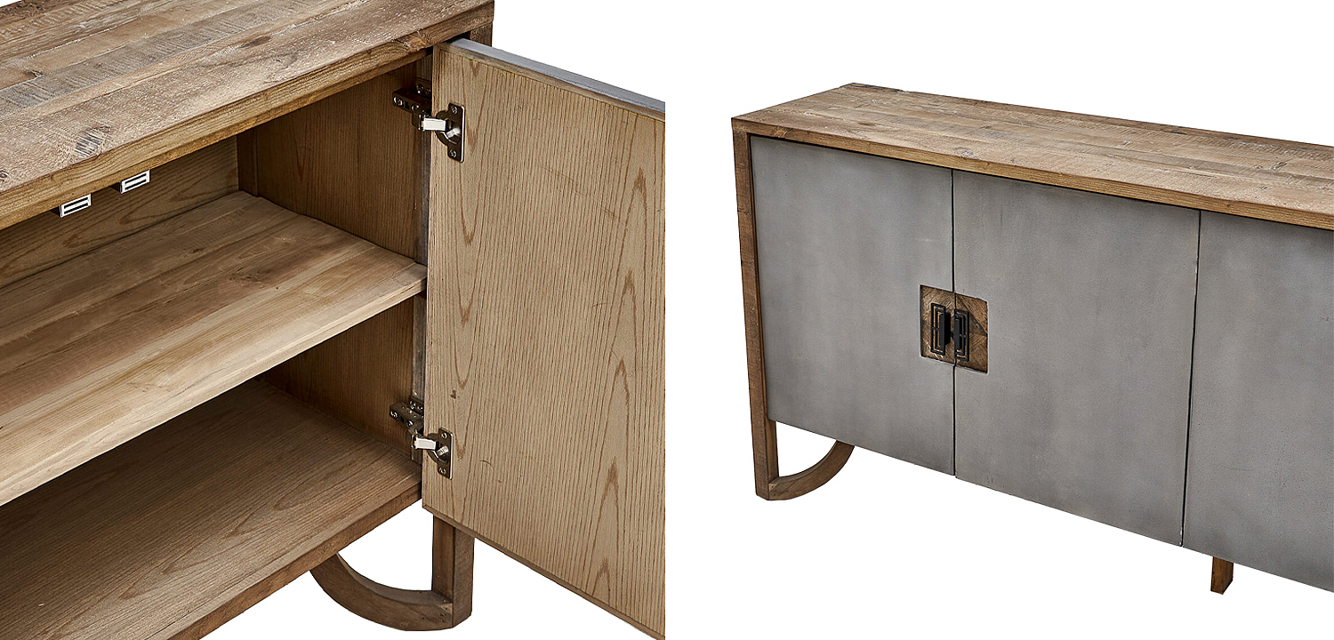 Комод дерево и бетон Keikala chest of drawers с 4-мя дверцами Комод дерево и бетон Keikala chest of drawers с 4-мя дверцами - Loft-Concept в Барнауле