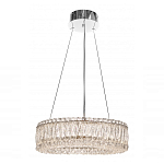 Люстра подвесная круглая из прозрачного хрусталя с корпусом из металла цвета хром Selfsufficient варинант исполнения - 1 | Loft Concept в Барнауле