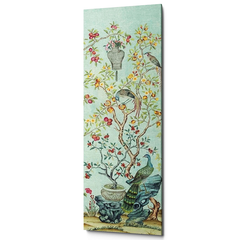 Постер Blue Chinoiserie 3 Голубой пастельный Постер Blue Chinoiserie 3 Голубой пастельный в Барнауле | Loft Concept