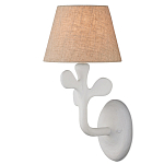 Бра с белым каркасом и тканевым абажуром Natural Stems варинант исполнения - 1 | Loft Concept в Барнауле