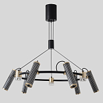 Люстра круглая с 9-ю цилиндрическими плафонами на магнитном креплении Bronze Concert варинант исполнения - 1 | Loft Concept в Барнауле