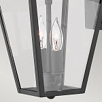 Настенный фонарь черного цвета с прозрачным стеклянным плафоном трапециевидной формы Hinkley варинант исполнения - 10 | Loft Concept в Барнауле