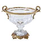 Чаша из прозрачного стекла с бронзовой подставкой и ручками Eden Garden варинант исполнения - 1 | Loft Concept в Барнауле