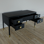 Письменный стол с 4-мя ящиками Elsa Dreams Black  варинант исполнения - 3 | Loft Concept в Барнауле