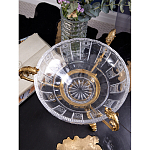 Чаша из прозрачного рельефного стекла на бронзовой подставке Eden Garden варинант исполнения - 2 | Loft Concept в Барнауле