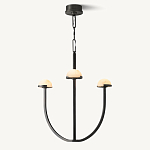 Люстрас 3-мя мраморными плафонами в форме купола Light Warm Light варинант исполнения - 3 | Loft Concept в Барнауле