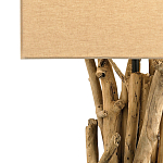 Настольная лампа с каркасом в виде веток деревьев и тканевым абажуром Natural Driftwood варинант исполнения - 1 | Loft Concept в Барнауле