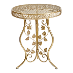 Столик приставной золотистый с орнаментом на столешнице Tanzania варинант исполнения - 1 | Loft Concept в Барнауле