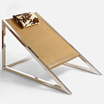 Дизайнерское кресло на металлическом каркасе с подставкой для ног Poltronova Mies Armchair варинант исполнения - 4 | Loft Concept в Барнауле