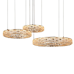 Люстра из 3-х колец с текстурной огранкой Reflection of Reality варинант исполнения - 2 | Loft Concept в Барнауле