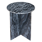 Столик кофейный с столешницей из черного мрамора Compact Black Marble Table варинант исполнения - 1 | Loft Concept в Барнауле