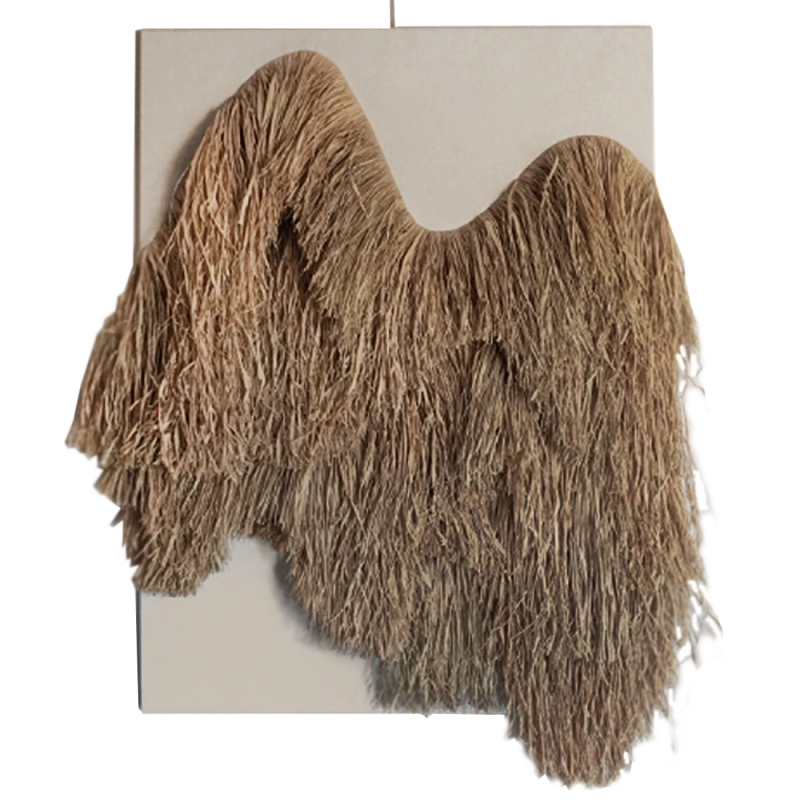 Декор настенный из соломы рафия CANVAS RAFFIA Decor Коричневый Бежевый в Барнауле | Loft Concept 