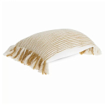 Чехол на подушку горчичного цвета с бахромой и объемным узором Ethnic mix варинант исполнения - 1 | Loft Concept в Барнауле