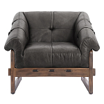 Кресло Duncan винтажная черная кожа варинант исполнения - 1 | Loft Concept в Барнауле