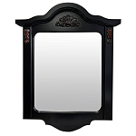 Зеркало черное настенное прямоугольное в стиле прованс Black Provence варинант исполнения - 1 | Loft Concept в Барнауле