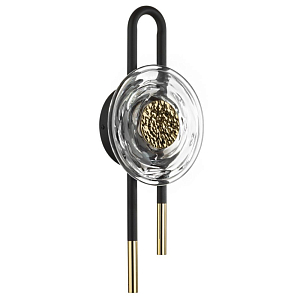 Бра с черным основанием и золотистым декором Bruno