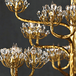 Люстра золотая в виде растения Golden Flower Glade варинант исполнения - 5 | Loft Concept в Барнауле