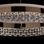 Люстра в виде кольца золотого цвета с прозрачными вставками Radiant Rail варинант исполнения - 8 | Loft Concept в Барнауле