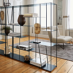 Книжный стеллаж из металла Menzie Square Metal Rack варинант исполнения - 3 | Loft Concept в Барнауле