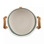 Корзина для хранения с ручками плетеная Interlacement Green  варинант исполнения - 1 | Loft Concept в Барнауле