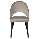 Стул велюровый серо-бежевый Schelde Gray Beige варинант исполнения - 1 | Loft Concept в Барнауле