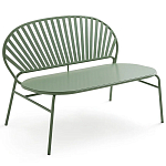 Зелёная скамья из стали Goodwin Metal Bench Green варинант исполнения - 1 | Loft Concept в Барнауле