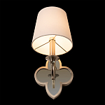 Бра с белым текстильным абажуром и фигурным основанием с зеркальной вставкой Vitorino варинант исполнения - 23 | Loft Concept в Барнауле