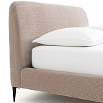 Кровать с обивкой велюр Hazel Velour Beige Bed варинант исполнения - 5 | Loft Concept в Барнауле