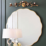 Золотое настенное зеркало Yvon Mirror варинант исполнения - 1 | Loft Concept в Барнауле