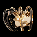 Бра золотого цвета с изогнутыми хрустальными элементами Radiant Ribbons варинант исполнения - 3 | Loft Concept в Барнауле