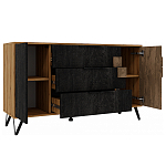 Комод с 3-мя ящиками и дверцей Stone Effect варинант исполнения - 4 | Loft Concept в Барнауле