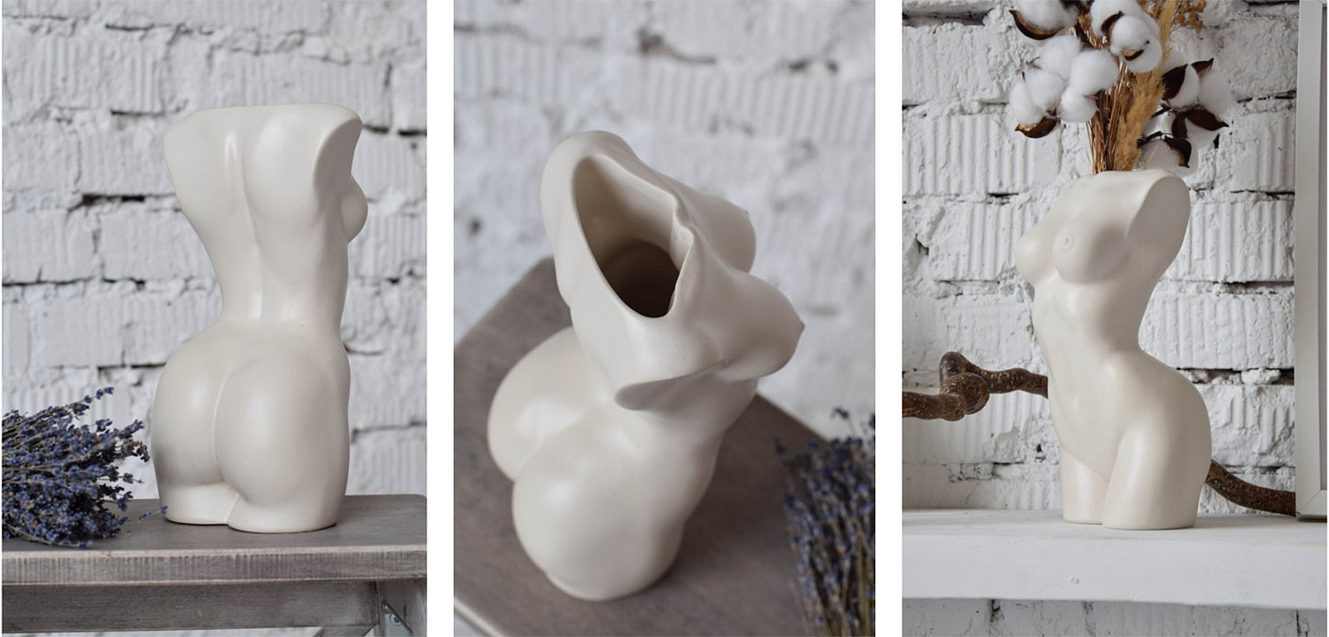 Ваза Vase Female Torso white Ваза Vase Female Torso white - Loft-Concept в Барнауле