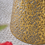 Журнальный столик с конусообразной основой и текстурной поверхностью золотого цвет Ethnic Metal варинант исполнения - 4 | Loft Concept в Барнауле