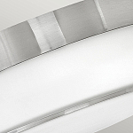 Потолочный светильник для ванных комнат цвета никель с плафоном из опалового стекла и декоративными держателями Hinkley варинант исполнения - 3 | Loft Concept в Барнауле