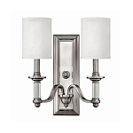 Бра с 2-мя белыми текстильными абажурами Hinkley варинант исполнения - 1 | Loft Concept в Барнауле