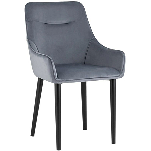 Стул Joan Chair Серый-Голубой Велюр