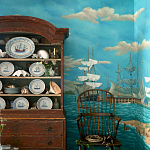 Обои ручная роспись Nantucket Crossing Brandt colourway on scenic paper варинант исполнения - 1 | Loft Concept в Барнауле