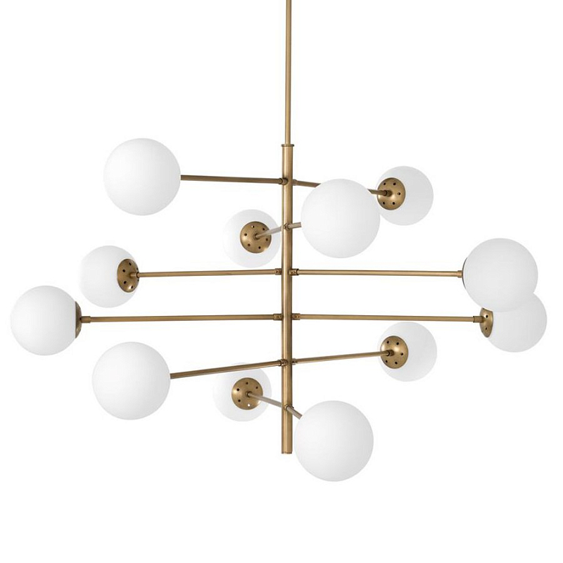 Люстра Chandelier Tortora Латунь Античная полированная Белый Люстра Chandelier Tortora Латунь Античная полированная Белый в Барнауле | Loft Concept