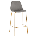 Барный стул на золотистых ножках VENDRAMIN Grey варинант исполнения - 1 | Loft Concept в Барнауле