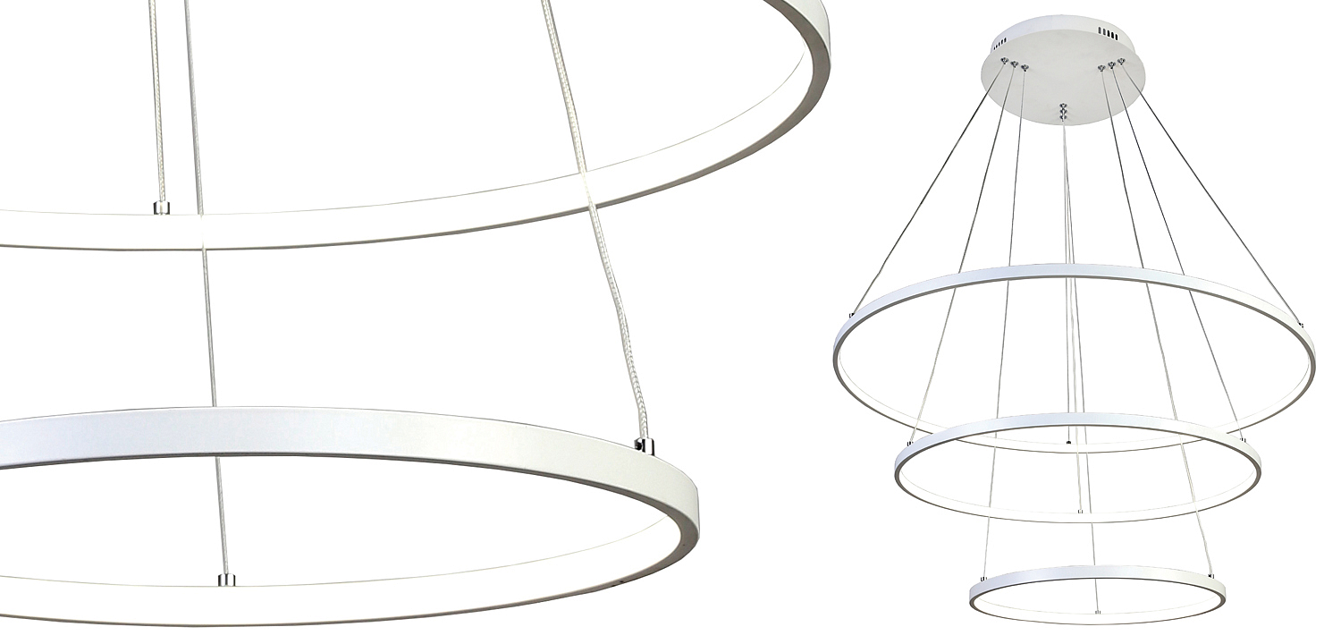 Люстра Ring Horizontal Trio white 80+60+40 Люстра Ring Horizontal Trio white 80+60+40 - Loft-Concept в Барнауле
