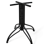 Стол обеденный с круглой столешницей из керамики на четырех черных ножках Sand Ceramics варинант исполнения - 5 | Loft Concept в Барнауле