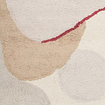 Ковер из хлопка с абстрактным принтом бежевого цвета Elysian Flow Blush варинант исполнения - 4 | Loft Concept в Барнауле