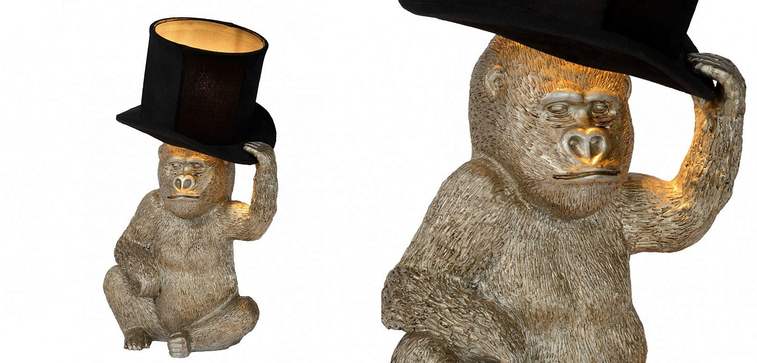 Настольная лампа с Обезьяной Funny Gorilla with a hat Настольная лампа с Обезьяной Funny Gorilla with a hat - Loft-Concept в Барнауле