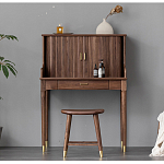 Туалетный стол деревянный с ящиком и зеркалом Moon Walnut Furniture варинант исполнения - 2 | Loft Concept в Барнауле